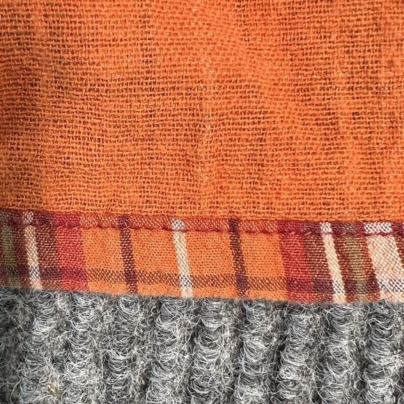 VTG TOMMY Jeans HILFIGER Shirt Mens Medium Orange Plaid Quilted Lined LS Button - Picture 12 of 16